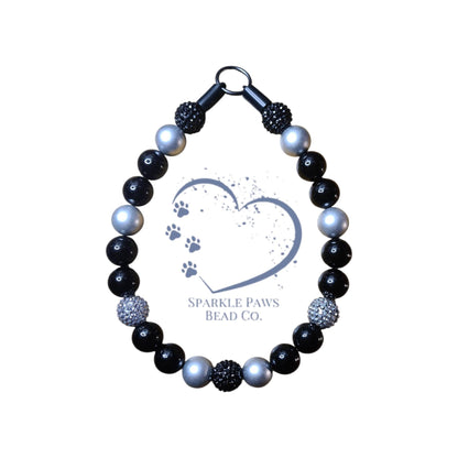 Lilith Beaded Dog Collar – Handmade Pet Necklace – Sparkly Custom Collar for Small to Large Dogs
