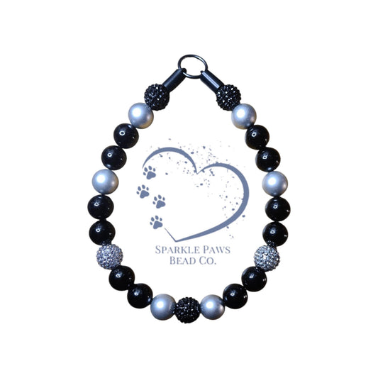 Lilith Beaded Dog Collar – Handmade Pet Necklace – Sparkly Custom Collar for Small to Large Dogs
