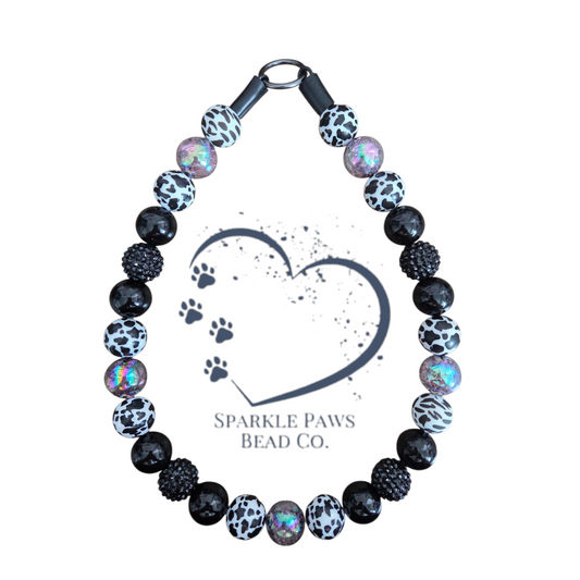 Walk the Line Beaded Dog Collar – Handmade Pet Necklace – Cute Custom Collar for All Size Dogs