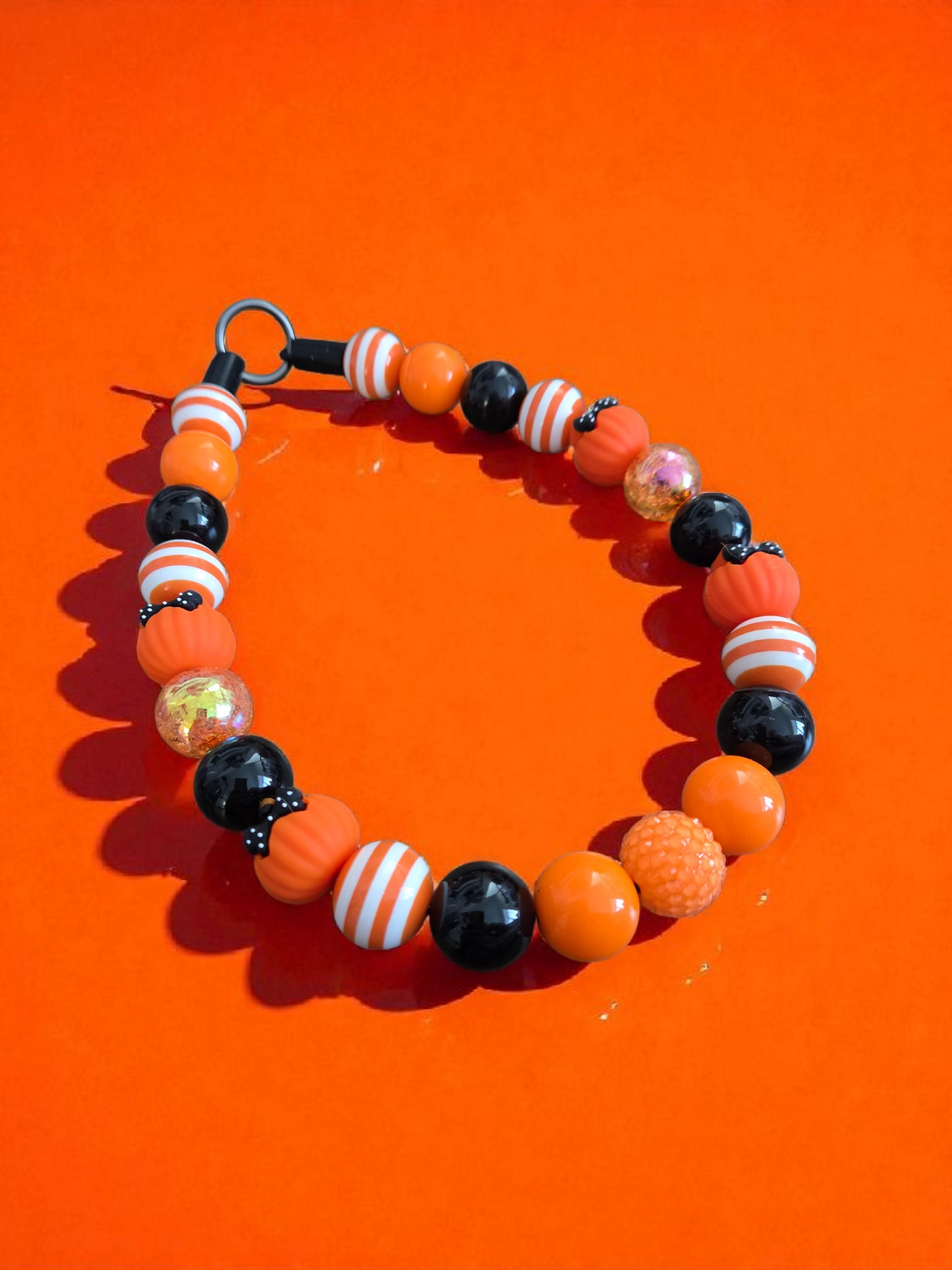 Pupkin Spice Halloween Dog Collar – Custom Colours & Beads – Handmade Pet Necklace – Custom Collar for All Size Dogs