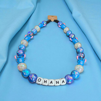 Stitch (Pablo's Version) Beaded Dog Collar – Handmade Pet Necklace – Cute Custom Collar for All Size Dogs