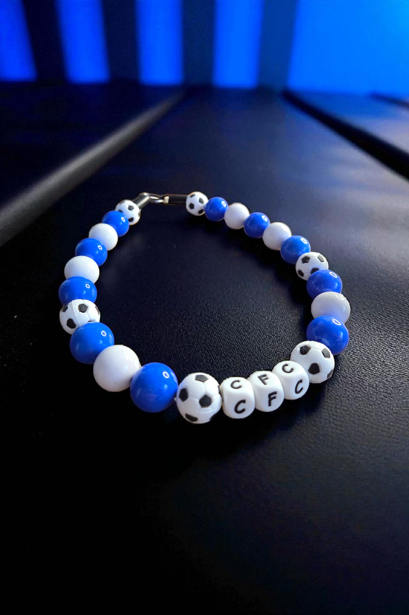 Football Team Dog Collar – Custom Colours & Beads – Handmade Pet Necklace – Custom Collar for All Size Dogs