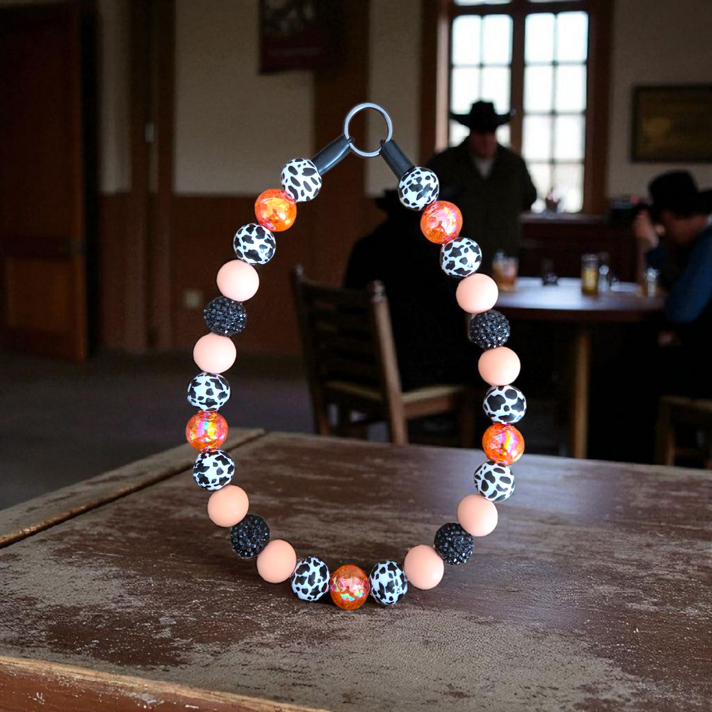 Tennessee Orange Beaded Dog Collar – Handmade Pet Necklace – Cute Custom Collar for All Size Dogs