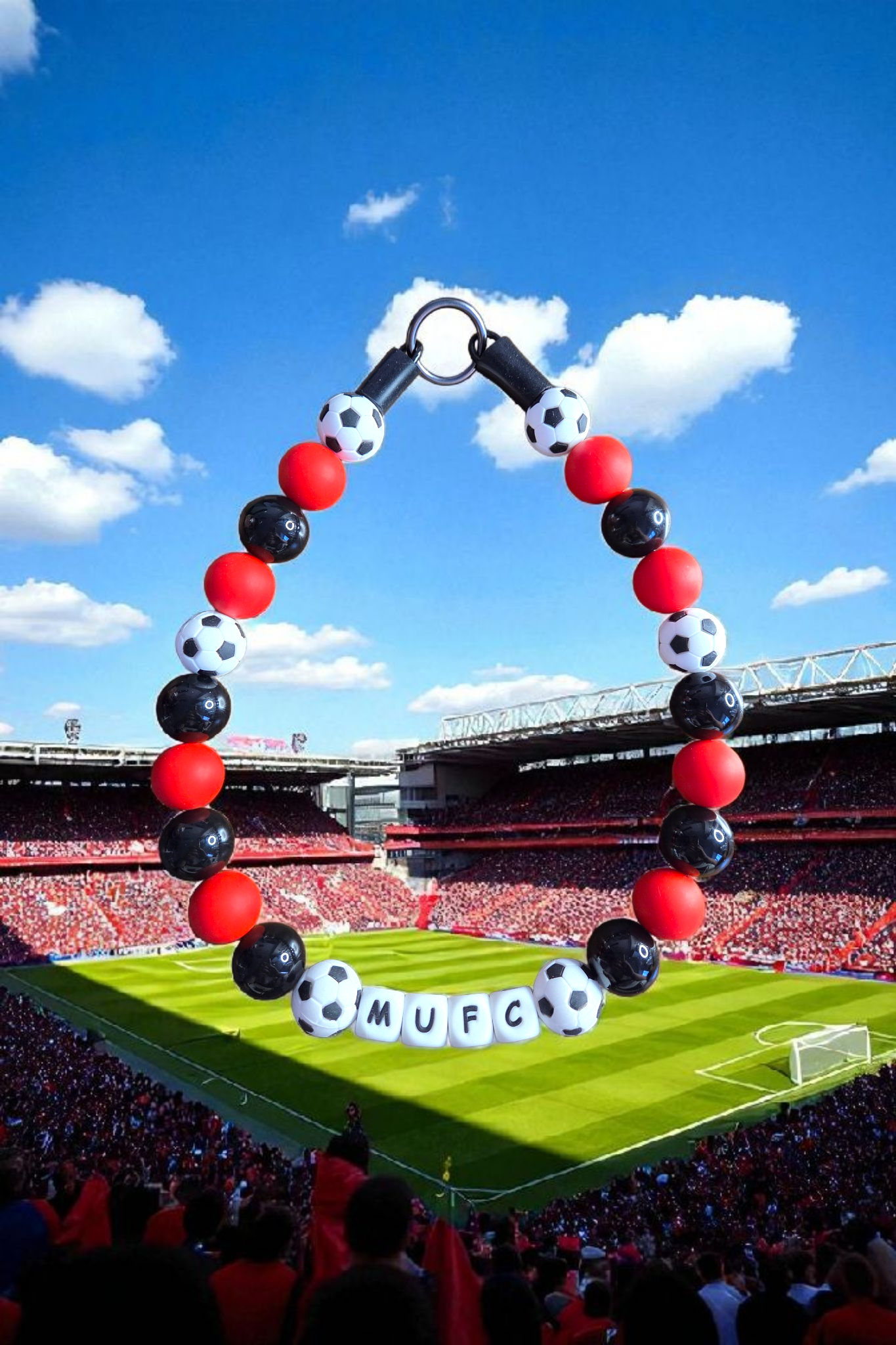 Football Team Dog Collar – Custom Colours & Beads – Handmade Pet Necklace – Custom Collar for All Size Dogs