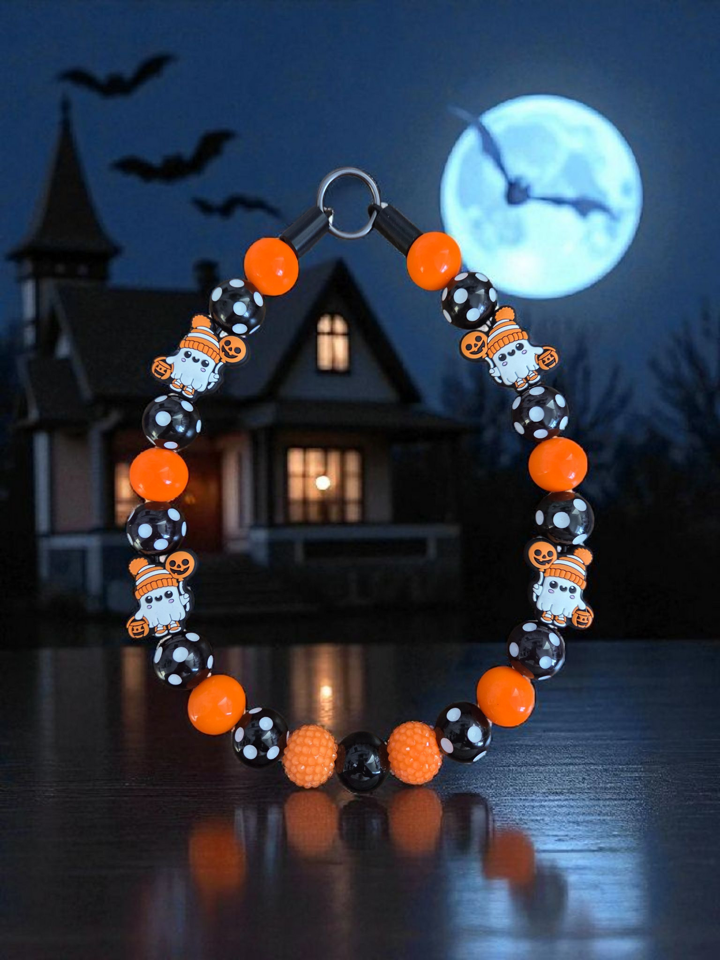 Tricky Treat Halloween Dog Collar – Custom Colours & Beads – Handmade Pet Necklace – Custom Collar for All Size Dogs