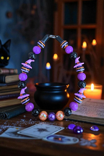 Wicked Winnie Halloween Dog Collar – Custom Colours & Beads – Handmade Pet Necklace – Custom Collar for All Size Dogs