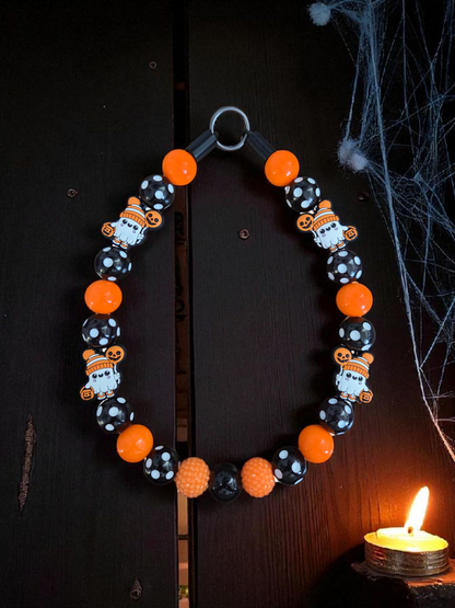 Tricky Treat Halloween Dog Collar – Custom Colours & Beads – Handmade Pet Necklace – Custom Collar for All Size Dogs