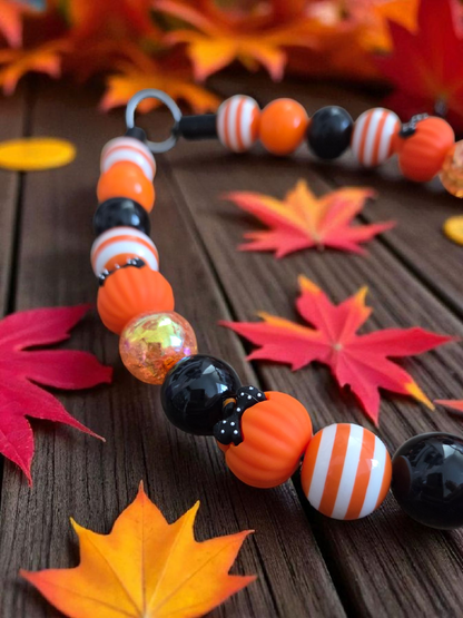 Pupkin Spice Halloween Dog Collar – Custom Colours & Beads – Handmade Pet Necklace – Custom Collar for All Size Dogs