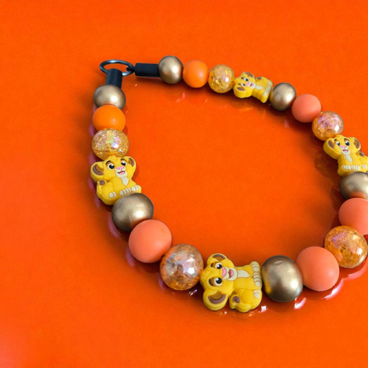 Simba Beaded Dog Collar – Handmade Pet Necklace – Cute Custom Collar for Small to Large Dogs