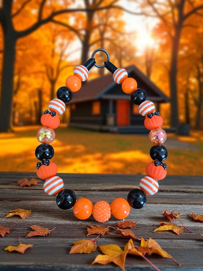 Pupkin Spice Halloween Dog Collar – Custom Colours & Beads – Handmade Pet Necklace – Custom Collar for All Size Dogs