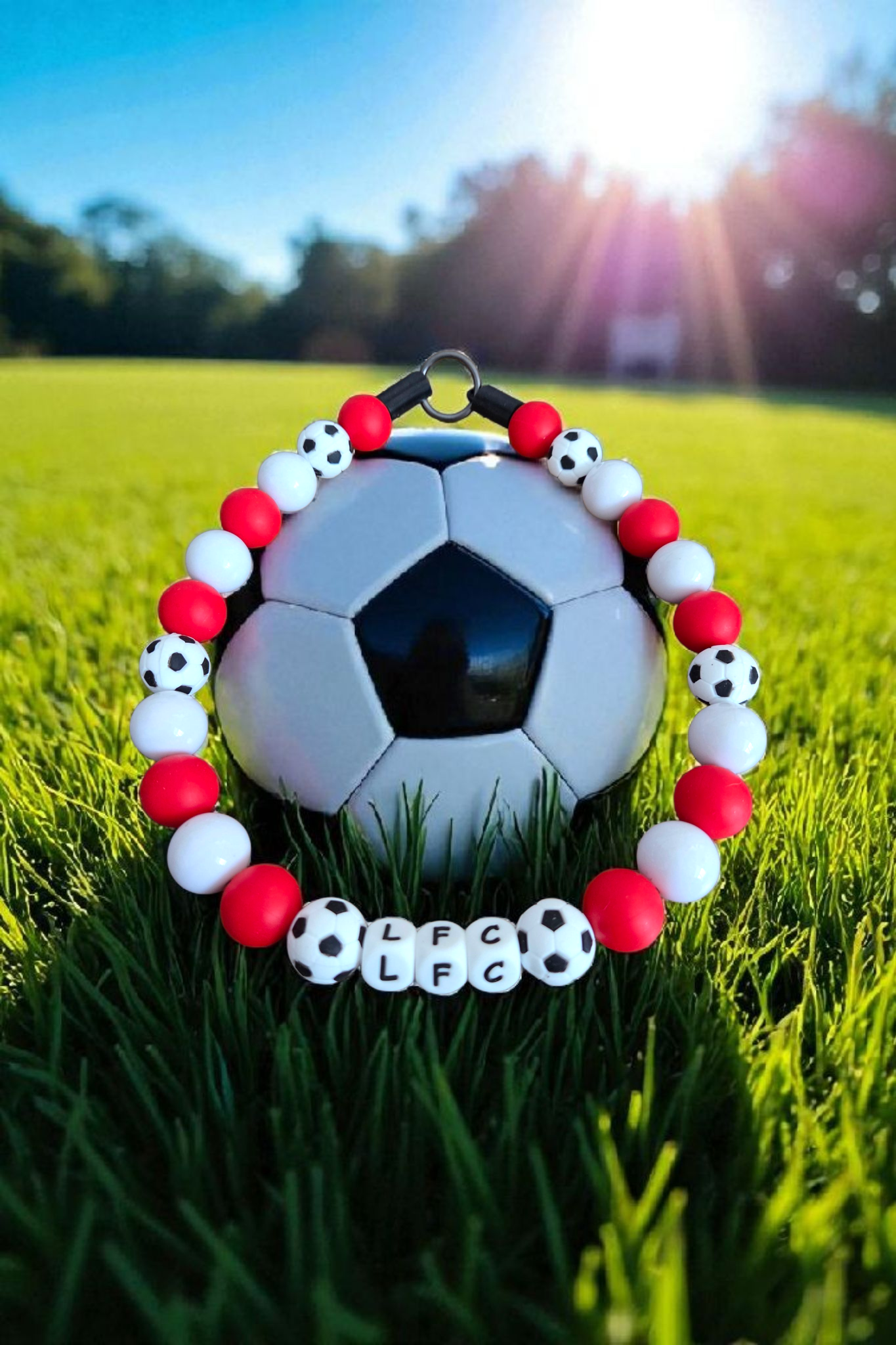 Football Team Dog Collar – Custom Colours & Beads – Handmade Pet Necklace – Custom Collar for All Size Dogs