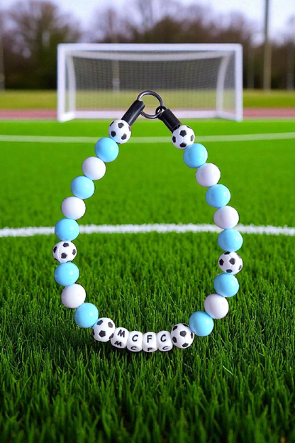 Football Team Dog Collar – Custom Colours & Beads – Handmade Pet Necklace – Custom Collar for All Size Dogs