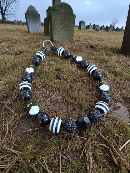 Mischief Maker Halloween Dog Collar – Custom Colours & Beads – Handmade Pet Necklace – Custom Collar for All Size Dogs
