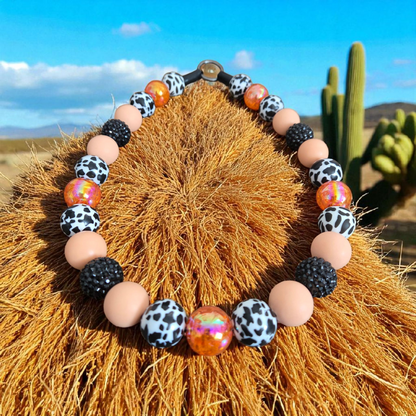 Tennessee Orange Beaded Dog Collar – Handmade Pet Necklace – Cute Custom Collar for All Size Dogs