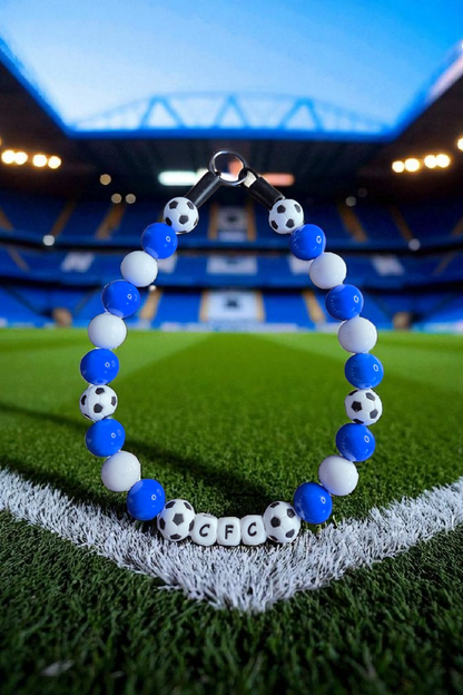 Football Team Dog Collar – Custom Colours & Beads – Handmade Pet Necklace – Custom Collar for All Size Dogs