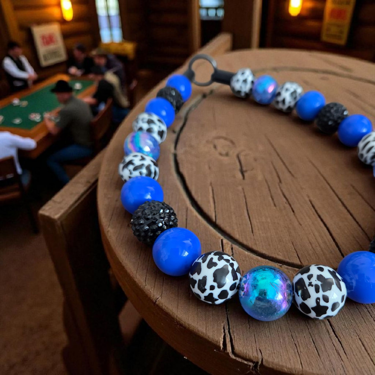 The Gambler Beaded Dog Collar – Handmade Pet Necklace – Cute Custom Collar for All Size Dogs