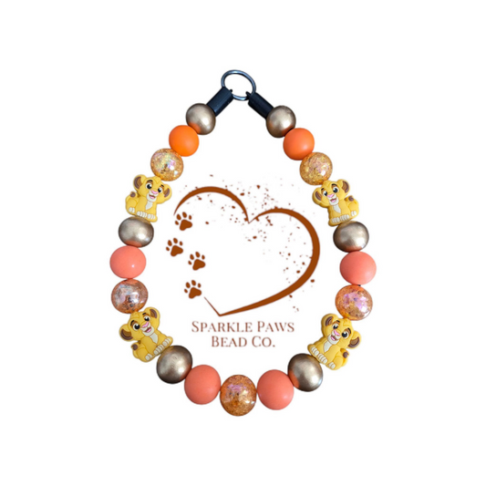 Simba Beaded Dog Collar – Handmade Pet Necklace – Cute Custom Collar for Small to Large Dogs