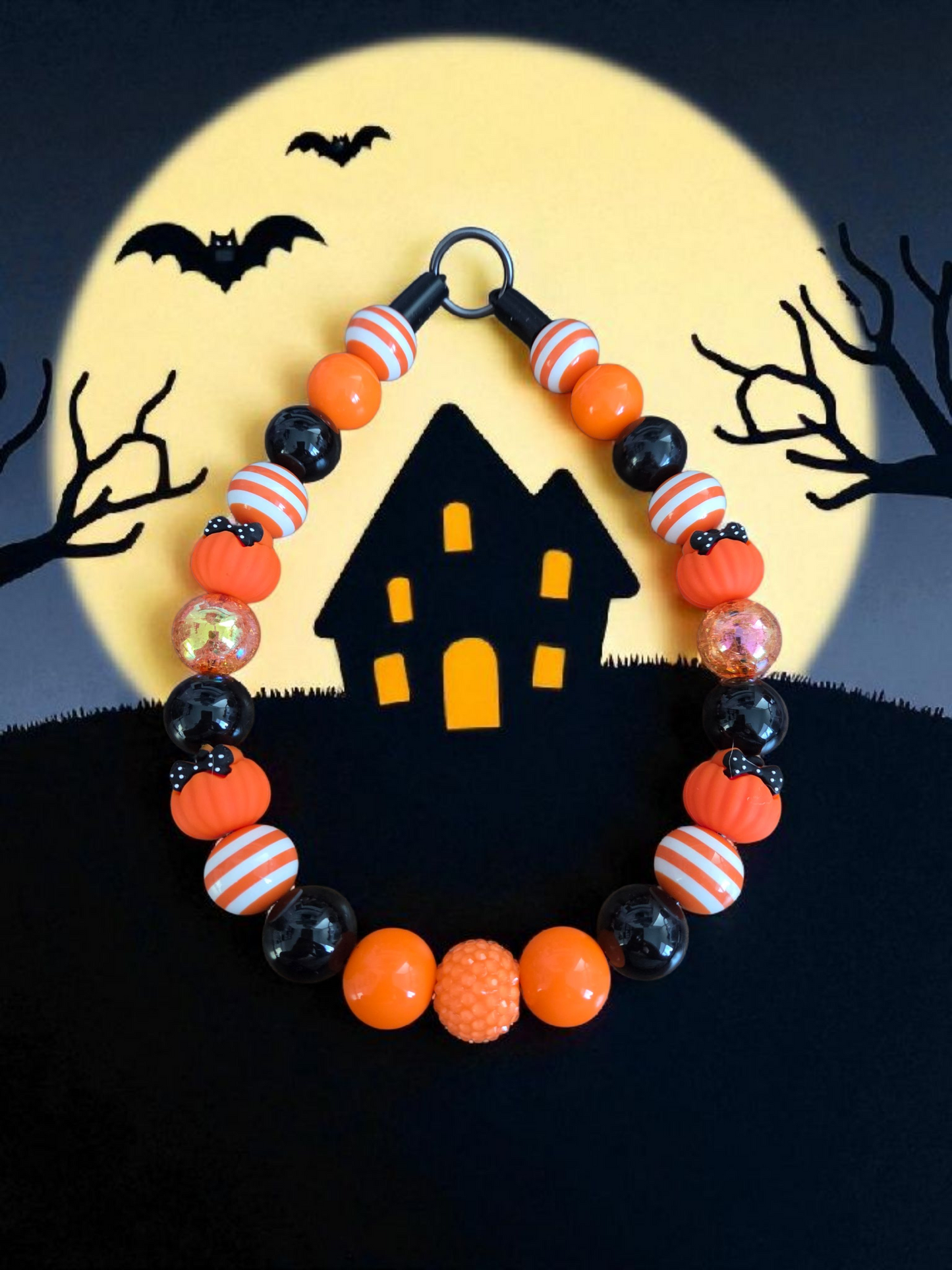 Pupkin Spice Halloween Dog Collar – Custom Colours & Beads – Handmade Pet Necklace – Custom Collar for All Size Dogs