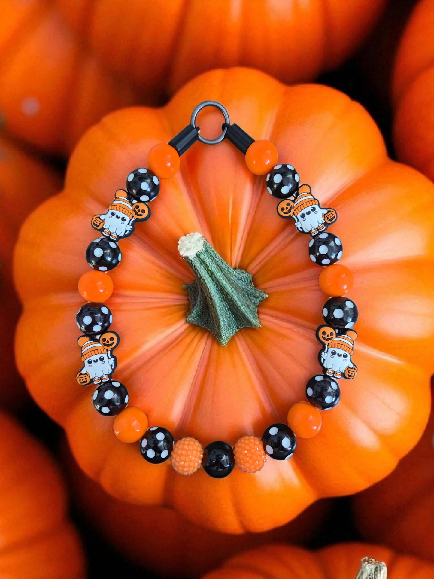 Tricky Treat Halloween Dog Collar – Custom Colours & Beads – Handmade Pet Necklace – Custom Collar for All Size Dogs
