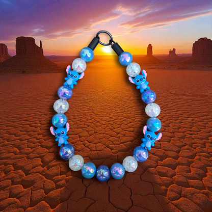 Stitch Beaded Dog Collar – Handmade Pet Necklace – Cute Custom Collar for All Size Dogs