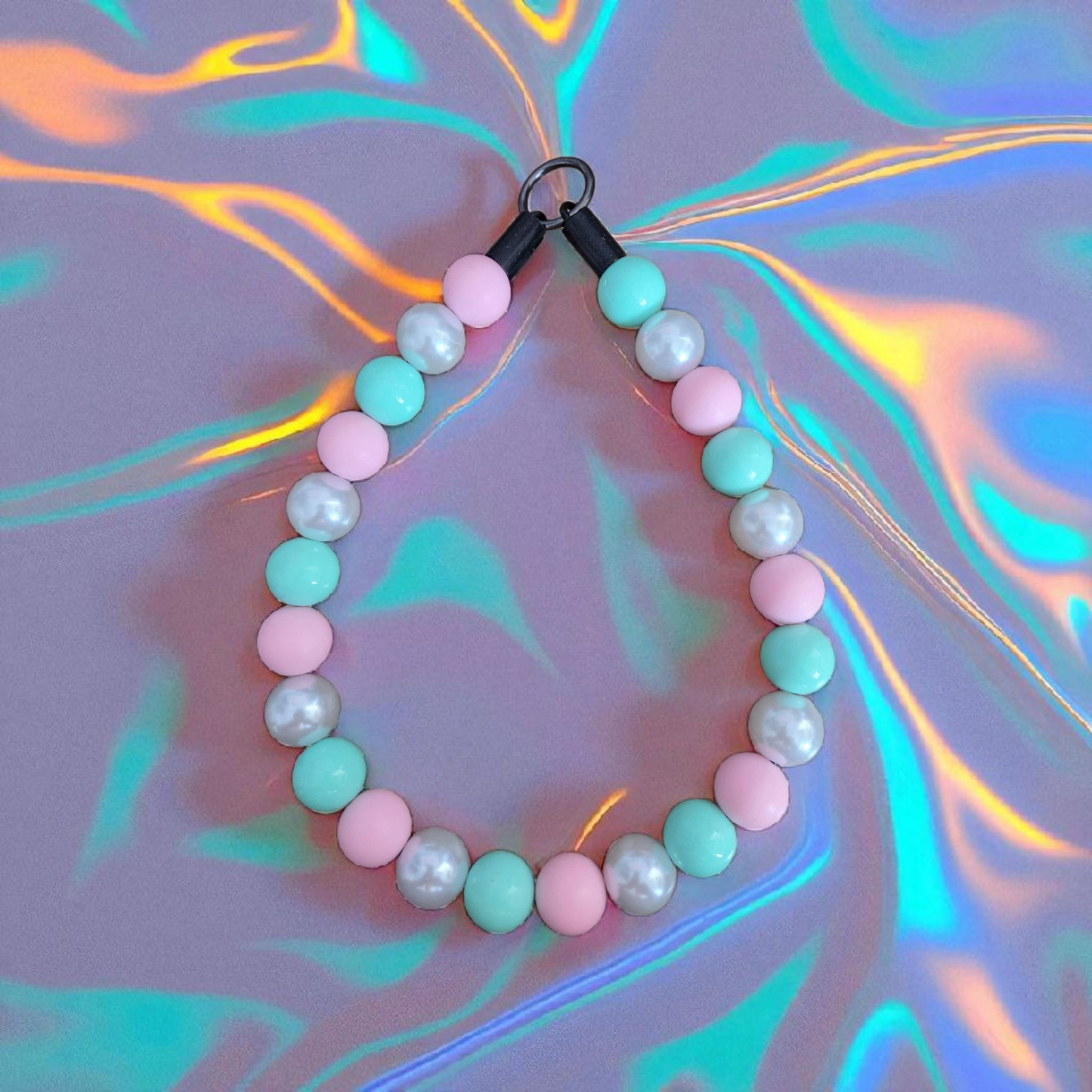 Nala's Dream Beaded Dog Collar – Iridescent Handmade Pet Necklace – Sparkly Custom Collar for Small to Large Dogs
