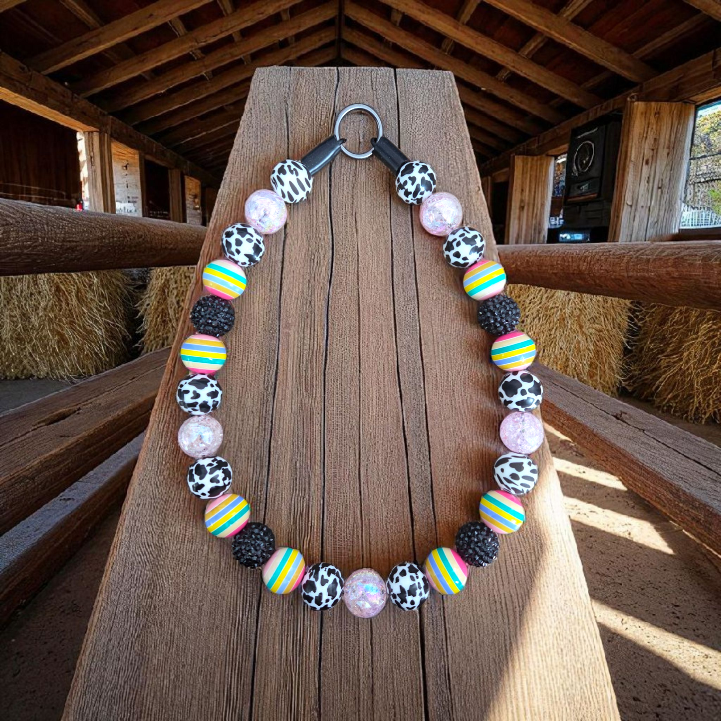 Boot Scootin' Boogie Beaded Dog Collar – Handmade Pet Necklace – Cute Custom Collar for All Size Dogs