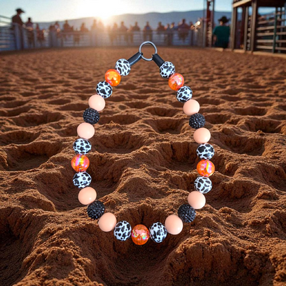 Tennessee Orange Beaded Dog Collar – Handmade Pet Necklace – Cute Custom Collar for All Size Dogs