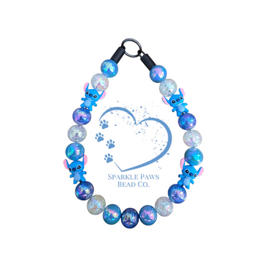 Stitch Beaded Dog Collar – Handmade Pet Necklace – Cute Custom Collar for All Size Dogs