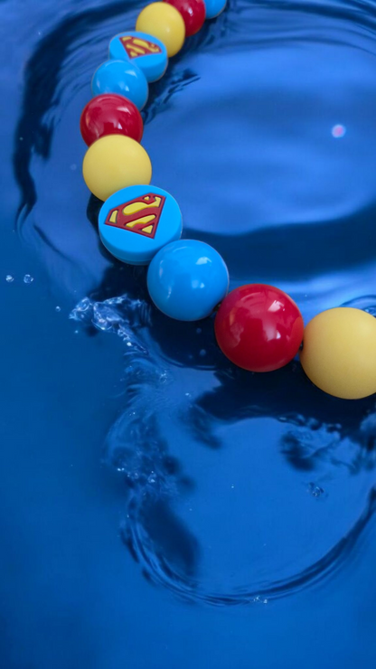 SuperPup! Beaded Collar, Dog Fashion, Beaded Dog Collar, Cute Accessories for Dogs, Dog Necklace, Fun Gift for Pet Lovers, Dog Collar