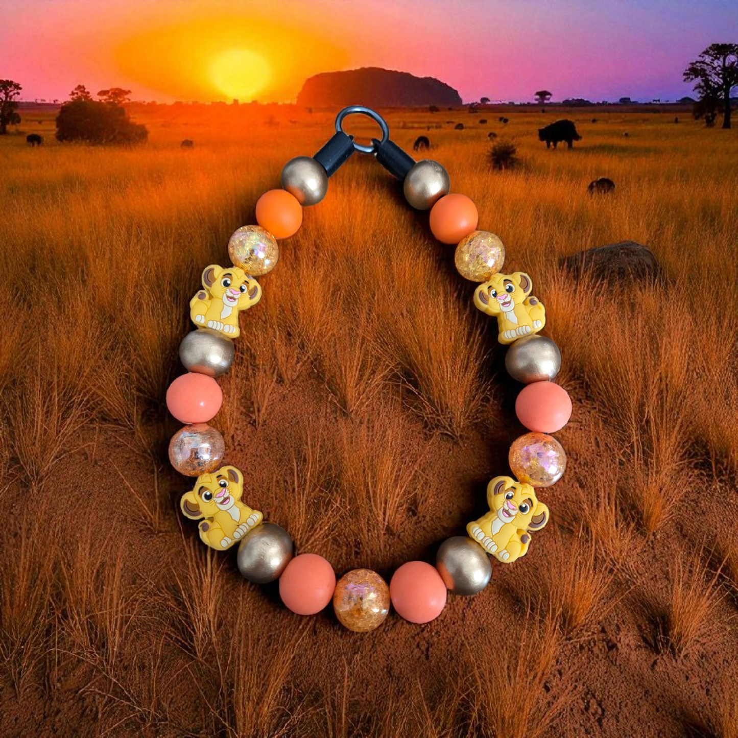 Simba Beaded Dog Collar – Handmade Pet Necklace – Cute Custom Collar for Small to Large Dogs