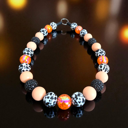 Tennessee Orange Beaded Dog Collar – Handmade Pet Necklace – Cute Custom Collar for All Size Dogs