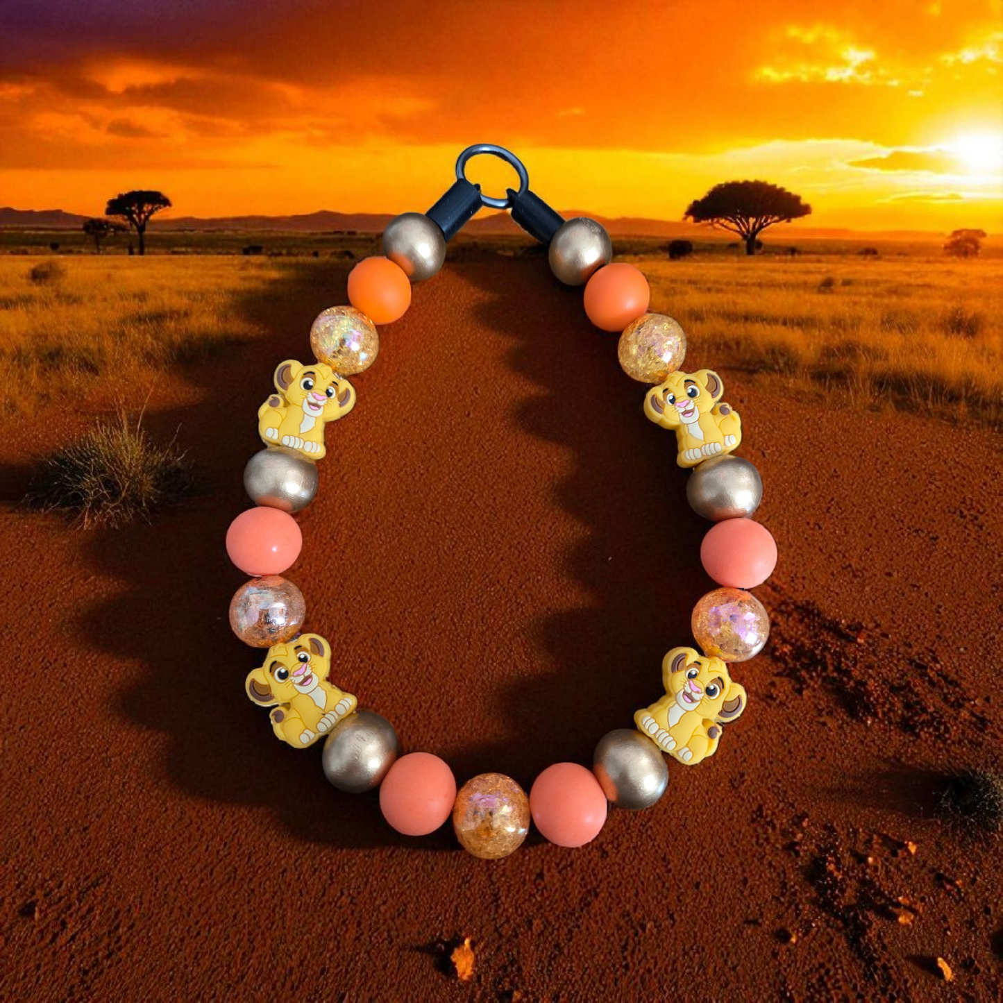 Simba Beaded Dog Collar – Handmade Pet Necklace – Cute Custom Collar for Small to Large Dogs