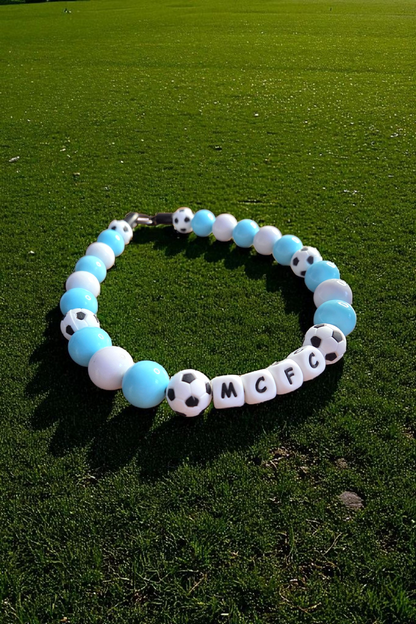 Football Team Dog Collar – Custom Colours & Beads – Handmade Pet Necklace – Custom Collar for All Size Dogs