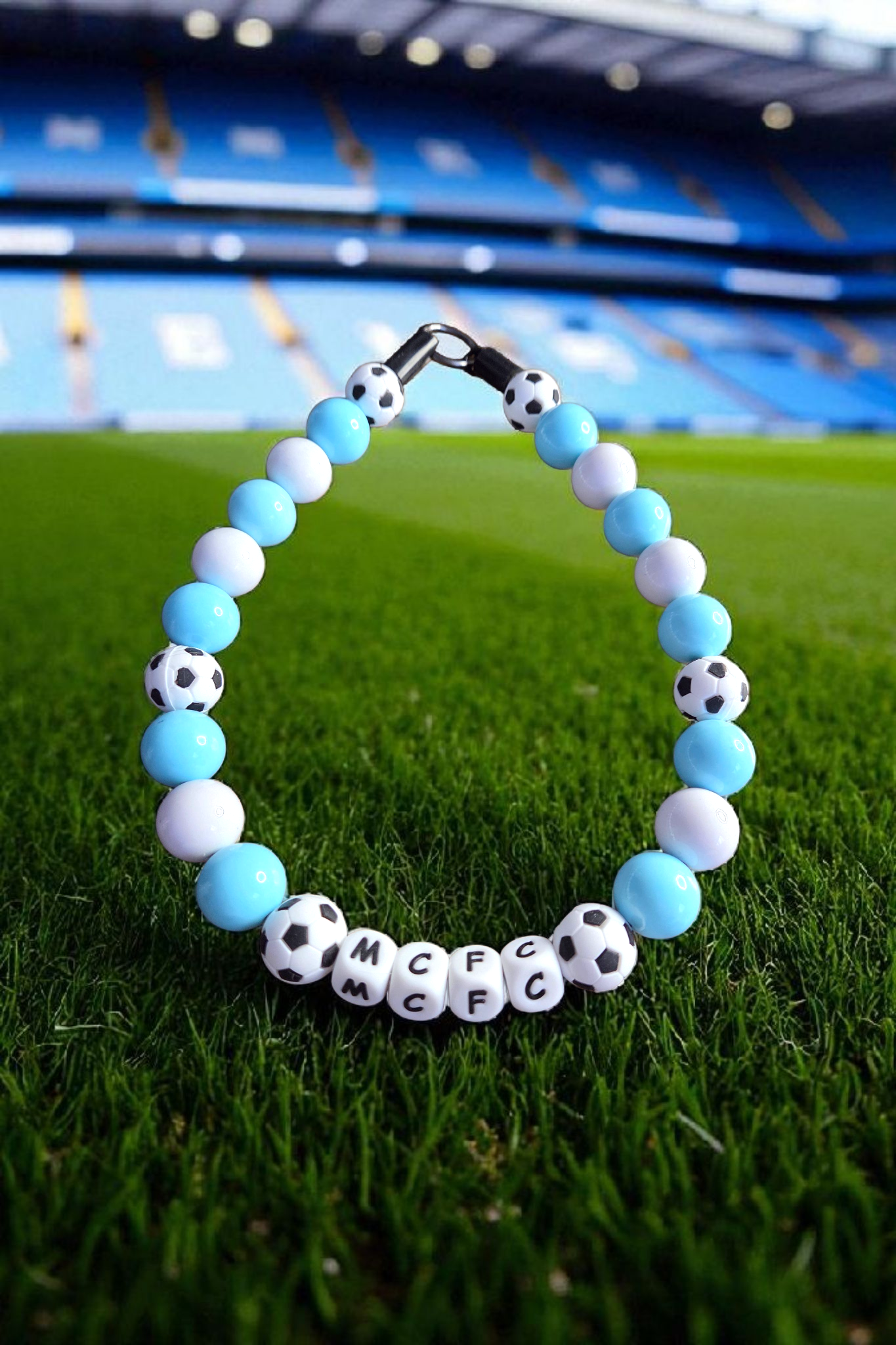 Football Team Dog Collar – Custom Colours & Beads – Handmade Pet Necklace – Custom Collar for All Size Dogs