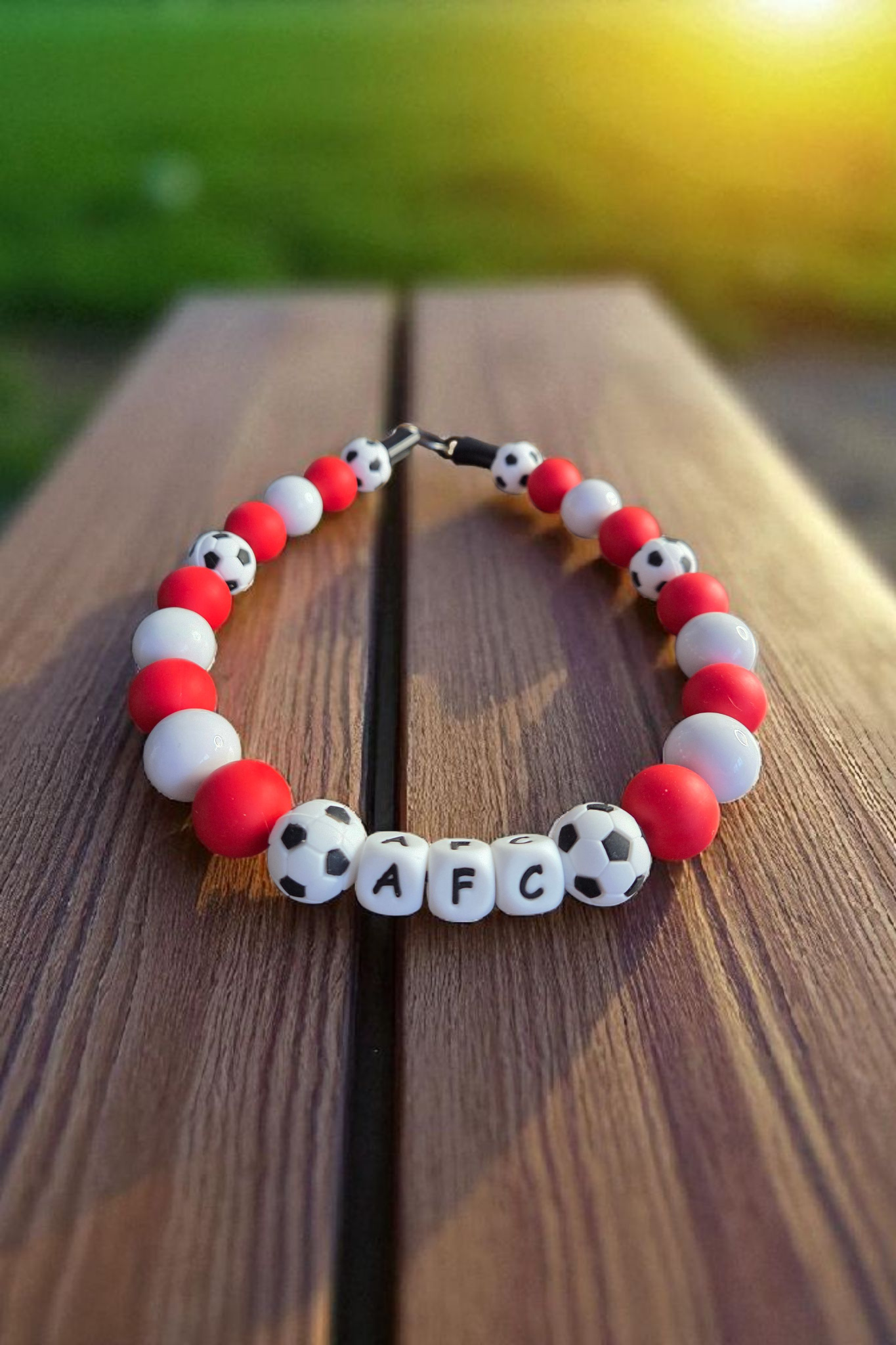 Football Team Dog Collar – Custom Colours & Beads – Handmade Pet Necklace – Custom Collar for All Size Dogs