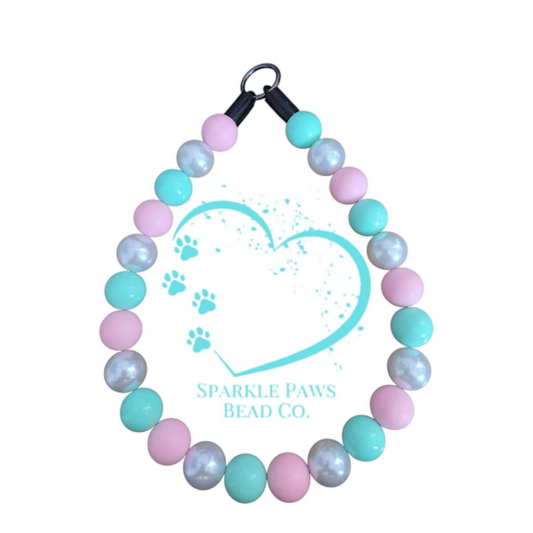 Nala's Dream Beaded Dog Collar – Iridescent Handmade Pet Necklace – Sparkly Custom Collar for Small to Large Dogs