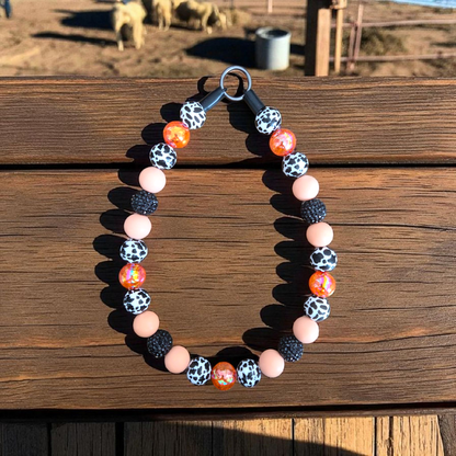 Tennessee Orange Beaded Dog Collar – Handmade Pet Necklace – Cute Custom Collar for All Size Dogs