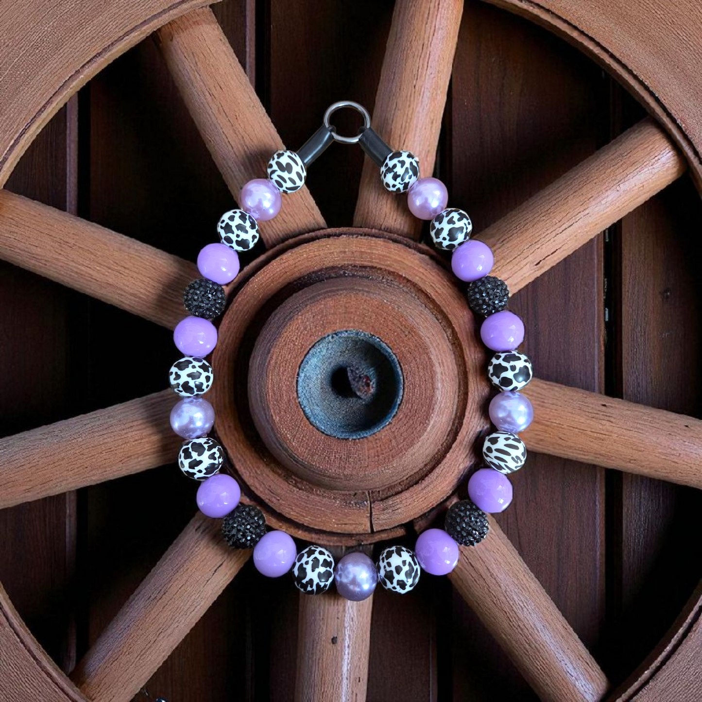 Wagon Wheel Beaded Dog Collar – Handmade Pet Necklace – Cute Custom Collar for All Size Dogs
